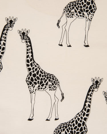 Kids' Cream Giraffe Button Up Long Pyjama Set